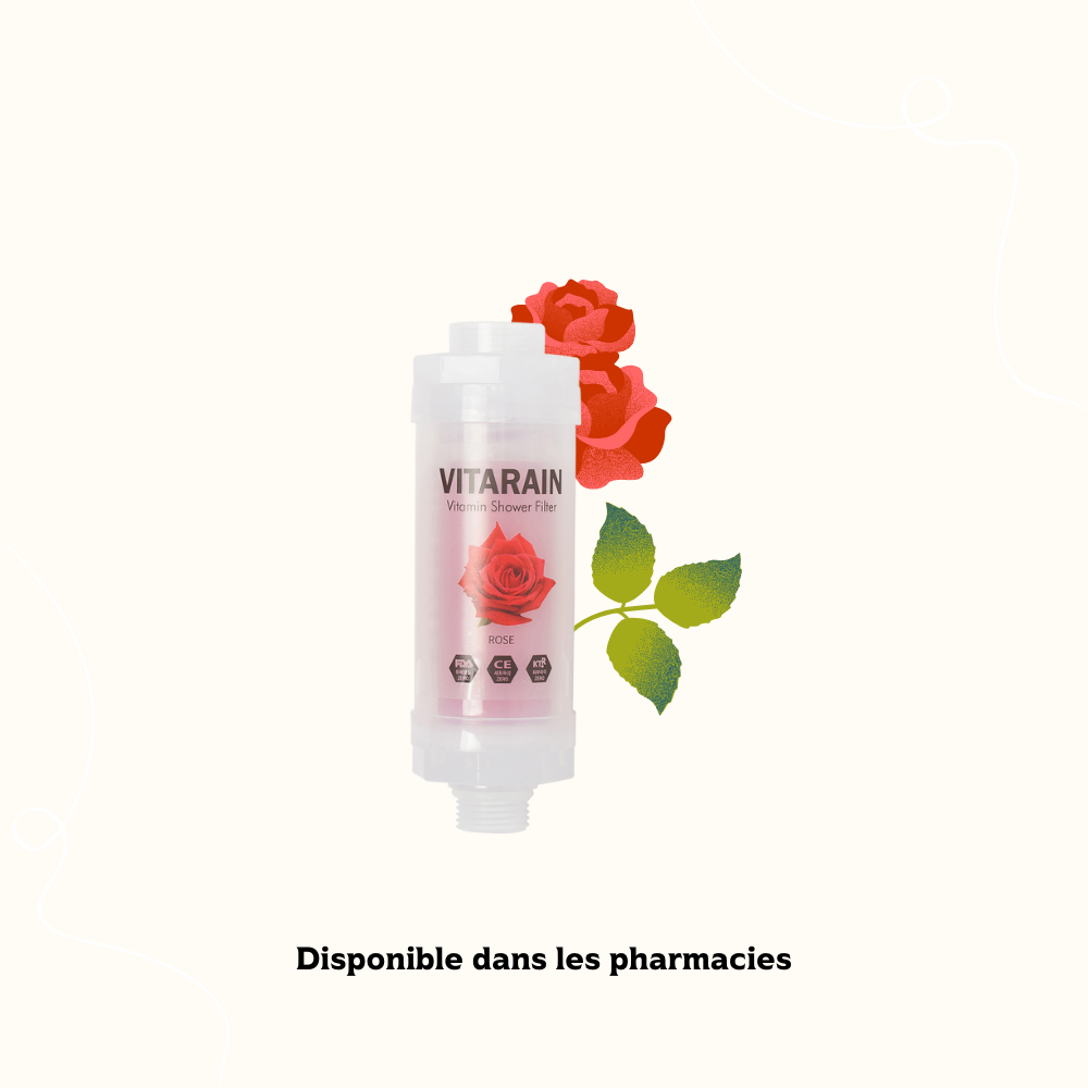 FILTRE DE DOUCHE VITAMINE – À LA ROSE