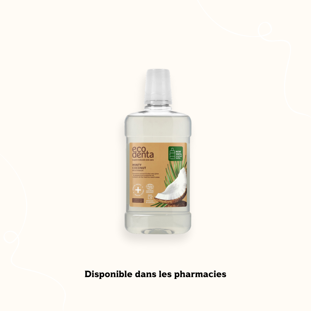 Bain De Bouche ECODENTA À La Menthe Et À La Noix De Coco 500ml
