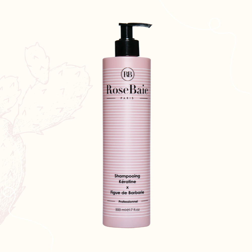 Shampoing huile Figue de Barbarie X Kératine Rosebaie 500ML