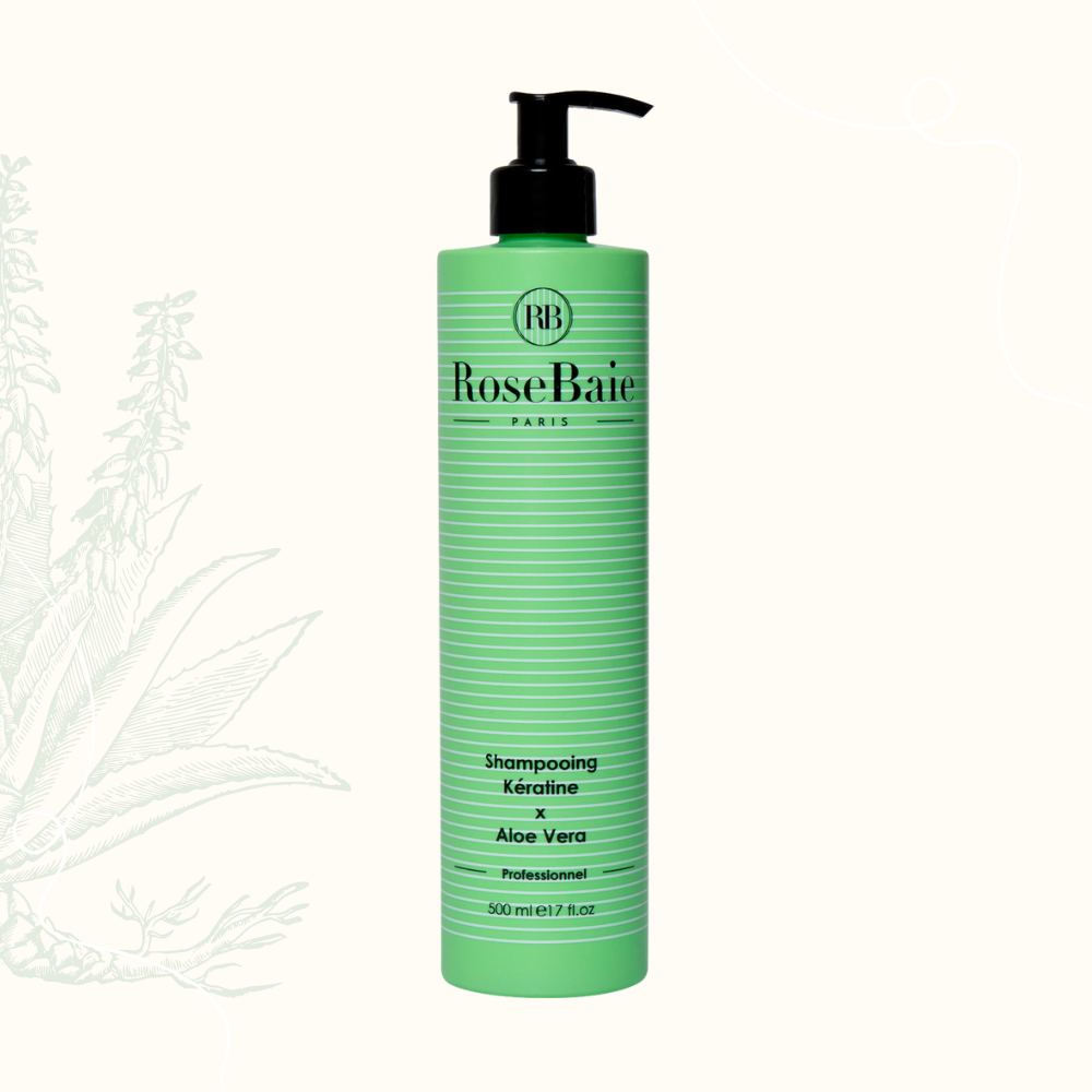 Shampoing Aloe Vera X Kératine Rosebaie 500ML