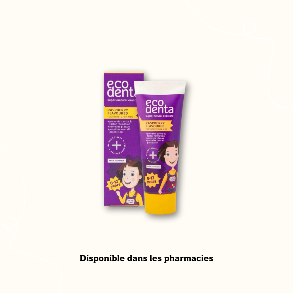 Dentifrice KAKĖ MAKĖ ECODENTA à la framboise, 0-12 ans 75ml